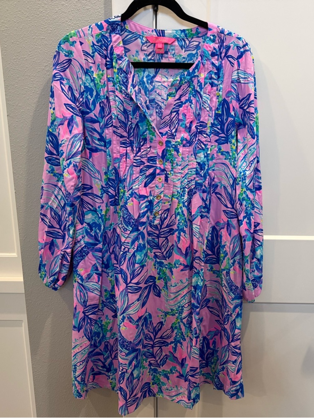Lilly Pulitzer Women’s Pink & Blue Floral Dress, Size S